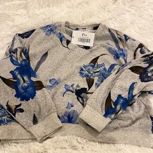 NWT Zyia Blue Floral Sweatshirt